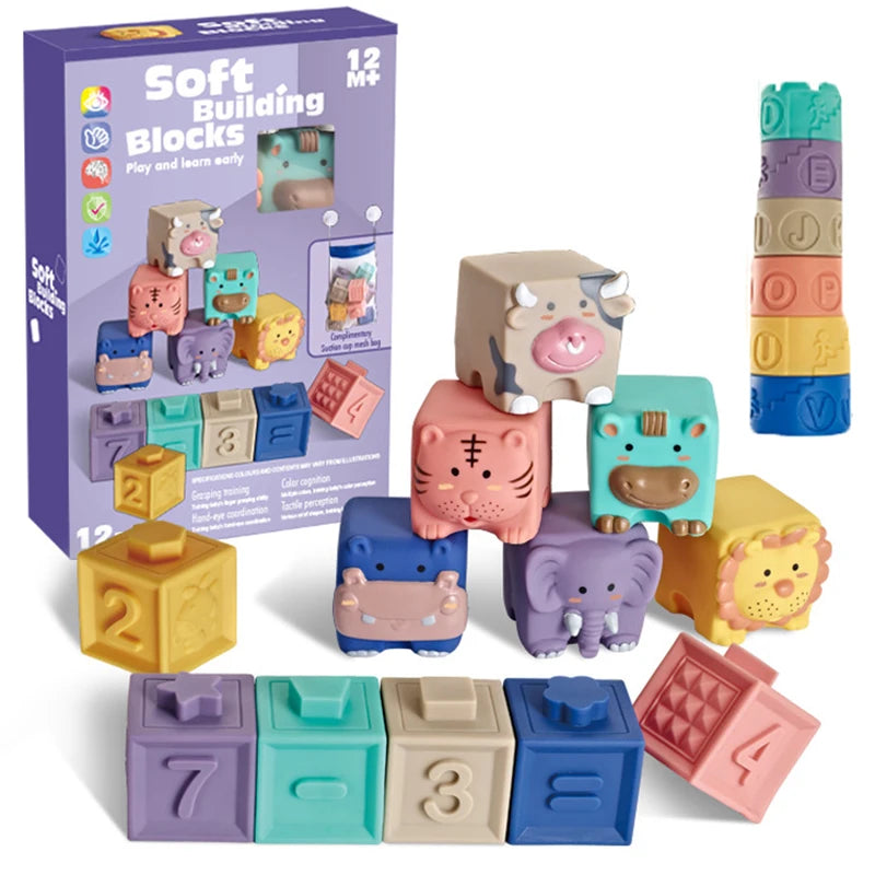 3D Cube Sensory Toys Silicone