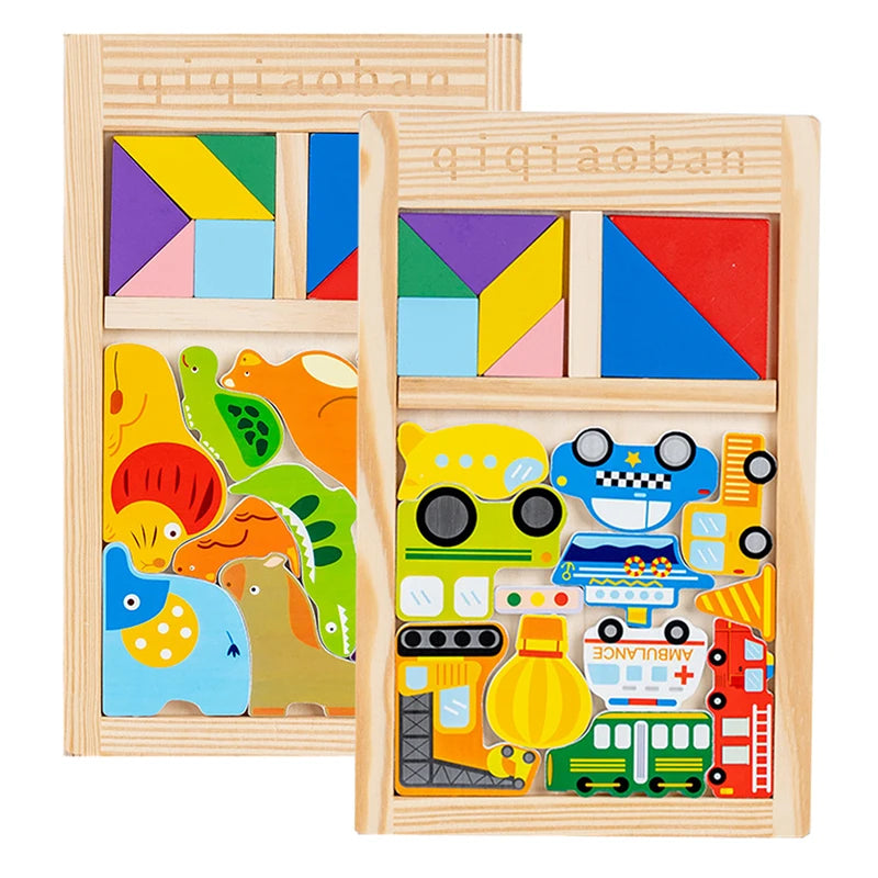 Tangram Jigsaw Board Game Montessori