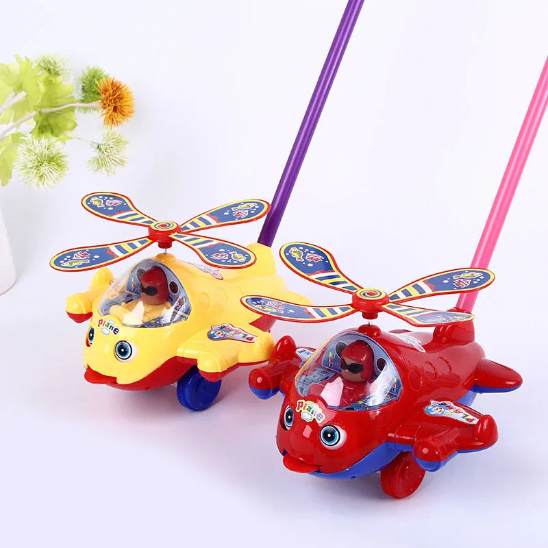 Hand Push Pull Plane Walking Toys