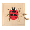 Wooden Lady Bug Montessori Puzzle