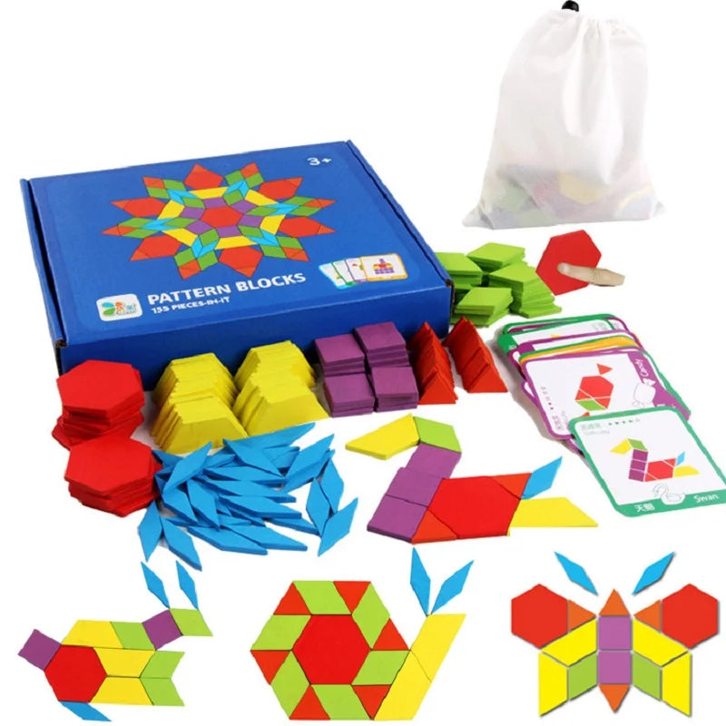 155 Pcs Blocks Set Tangram Toys