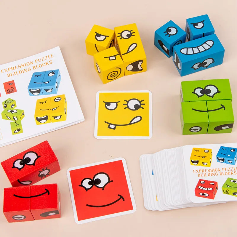 Cube Expression Puzzle Face Montessori