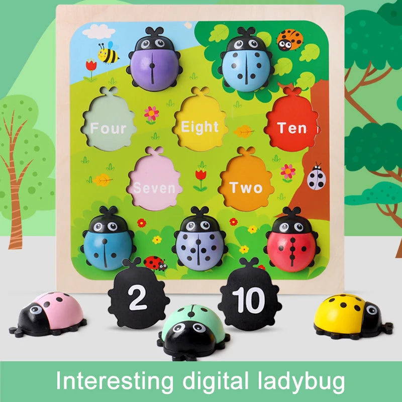 Learn Numbers 1-10 Montessori Ladybugs Toy