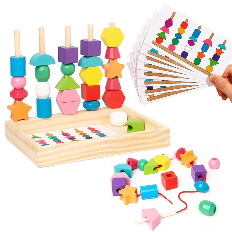 Montessori Wooden Puzzle Colorful Shape