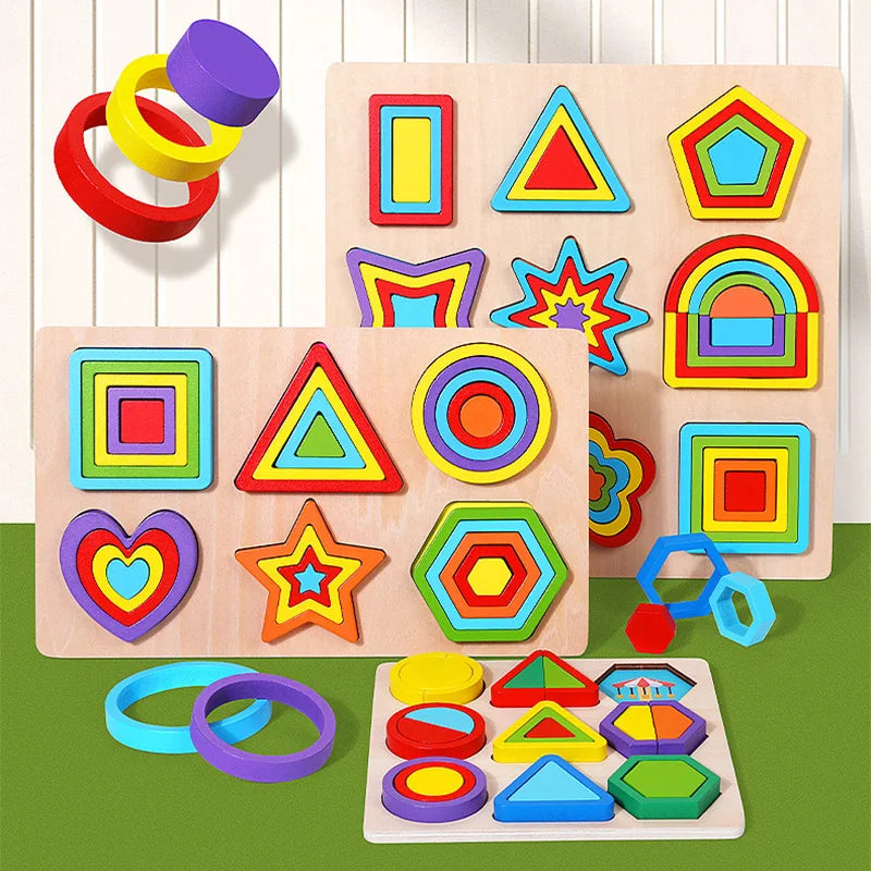 Geometric Shapes Montessori Puzzle