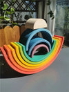 Wooden Rainbow Stacker Toy