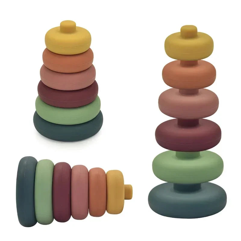 Silicone Teether Stacking Ring Toy