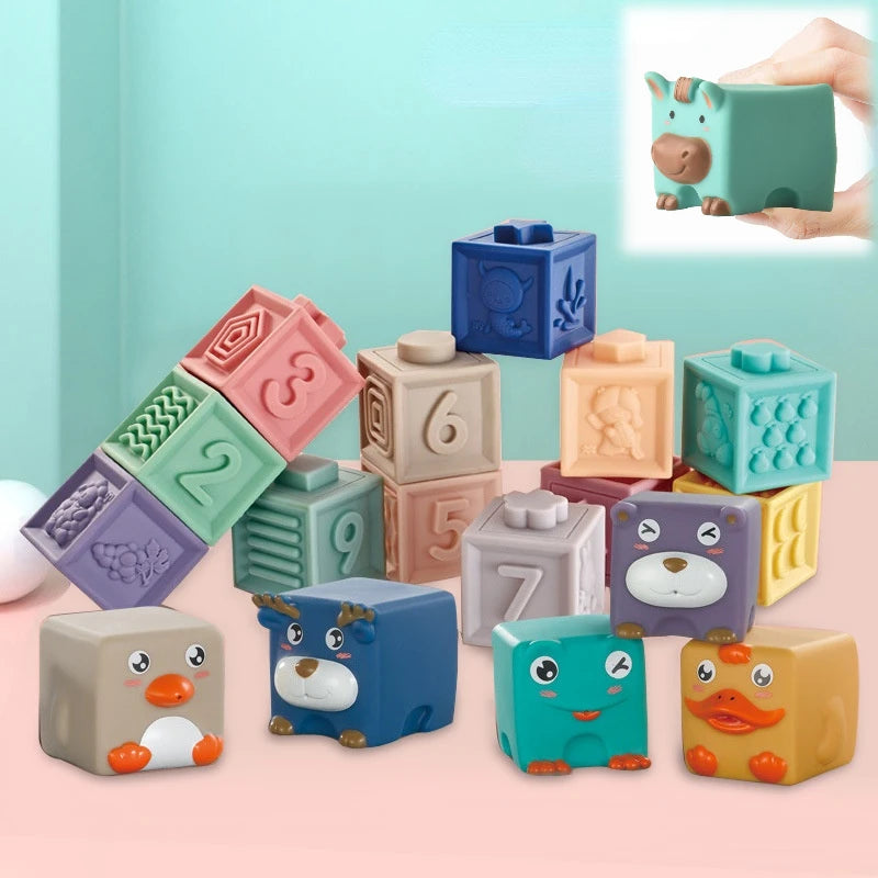 Grasp Silicone Cube Montessori Toy