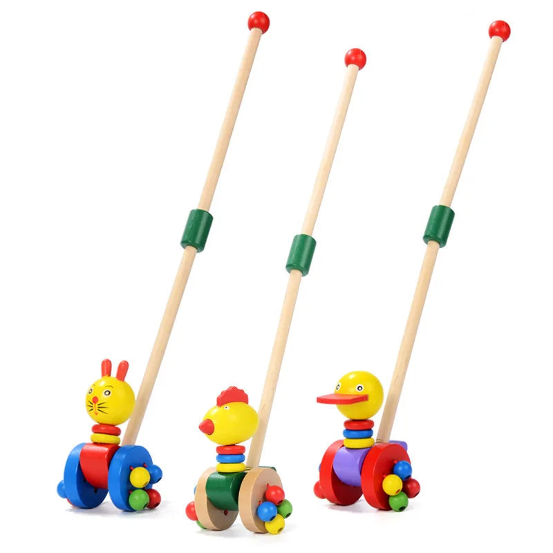 Montessori Wood Pushing Toy