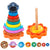 Montessori Wooden Planet Ring Stacking Toy