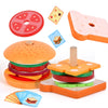 Montessori Wooden Burger Stacking Toys