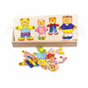 Wooden Jigsaw Montesori Puzzle Bear Change Clothes