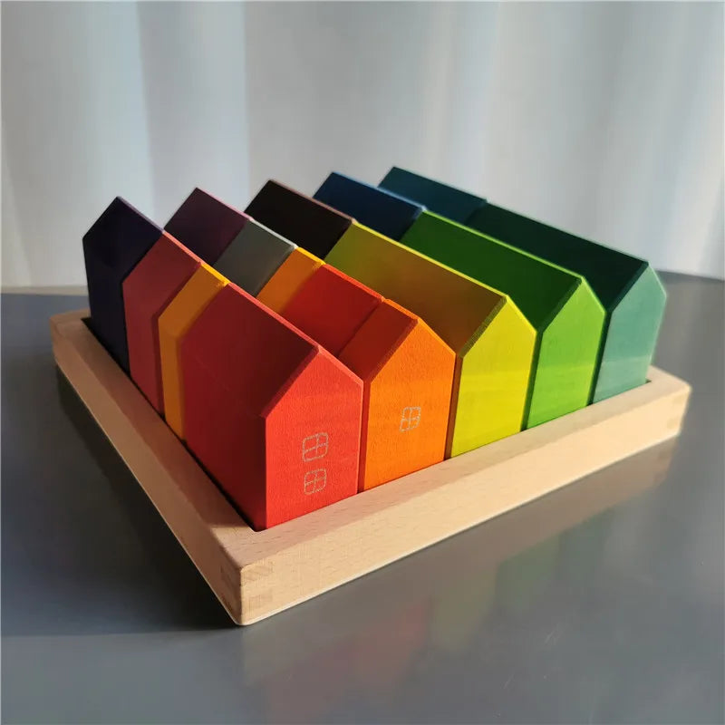 Stacking Blocks House Montessori Toy